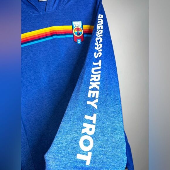 American Turkey Trot Blue Hoodie unisex L - Picture 3 of 5